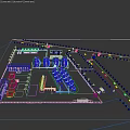 Industrial Plant with Multiple White Storage Tanks Green Lawns Roads and Vehicles