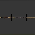 Traditional Ornate Japanese Sword With Colorful Floral Scabbard On Wooden Stand