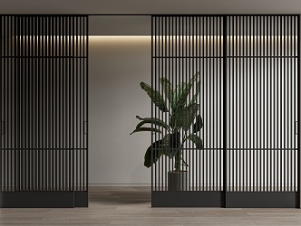 Modern sliding door grille sliding door sliding door screen partition 3d model