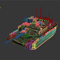 Advanced Military Tank With Camouflage Coating And Multiple Antennas For Combat Operations