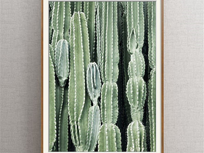 Garden Botanical Painting Green Bedroom Plant Flower Cactus Decorative Painting model