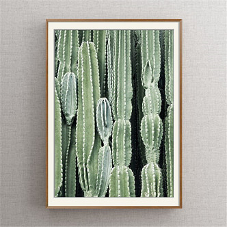 Garden Botanical Painting Green Bedroom Plant Flower Cactus Decorative Painting 3d model