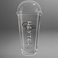 White Beverage Cup With Transparent Lid Coffee Drinking Illustration And HOTEL Logo