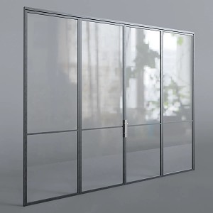 Glass door swing door 3d model