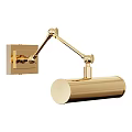 Modern Golden Wall Sconce with Adjustable Arm Cylindrical Shade and Square Base 3d model