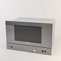 BOSCH Silver Microwave Oven Kitchen Appliance With Control Panel And Display Screen 3d model