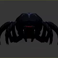 Black Spider Character With Red Eyes And Star Pattern Design 3d model