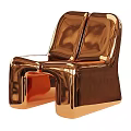 Sleek Modern Light Green Leisure Chair With Glossy Surface And Streamlined Design