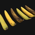 Banana Rotten Banana Soft Banana 3d model