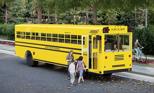 School Bus 3d model