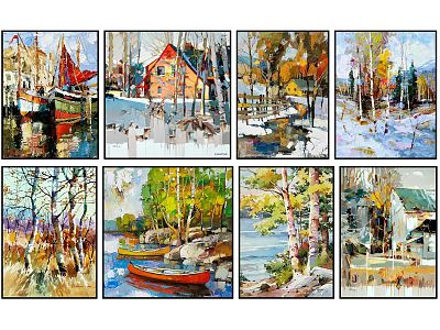 Modern Landscape Painting Landscape Decorative Painting Hanging Painting model