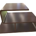Modern Minimalist Wooden Shelving Unit With Three Tiers For Home Storage