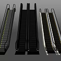 Modern Escalator Combination Mall Elevator Escalator 3d model