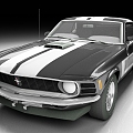 Ford Mustang Car Vintage Car 1970 Classic Car 3d model