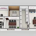 Modern Law Enforcement Case Handling Center Case Handling Center Case Handling Center Inquiry Room Evidence Room Warehouse Conference Room Case Handling Center Top View 3d model