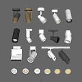 Modern spotlight downlight spotlight track light 3d model