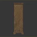 Classic Wooden Storage Cabinet With Two Doors Drawer And Base Legs Design