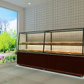 Bright Indoor Glass Display Showcase Shelving With Multiple Shelves And Wooden Base