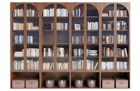 Modern bookcase 3d model