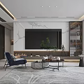 Modern Living and Dining Room Interior With Sectional Sofa Coffee Table And Decorative Plant