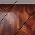 Natural Hardwood Flooring With Herringbone Pattern Straight Lay Design And Rich Wood Grain