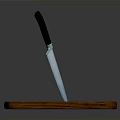 Wooden Cutting Board And Knife For Electric Kitchen Appliances Use