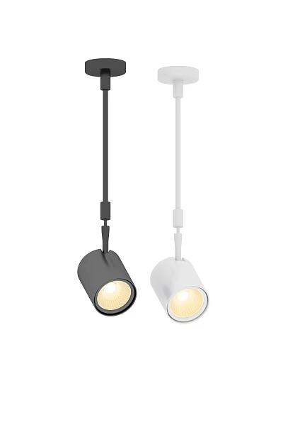 Modern Black And White Downlight Spotlight For Home Interior Lighting Design 3d model