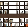Modern Bookshelf With Open Shelves Organized Books Decorative Items And Storage Drawers