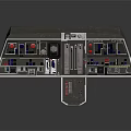 Sci Fi Control Console With Metallic Frame Multiple Panels And Colored Buttons