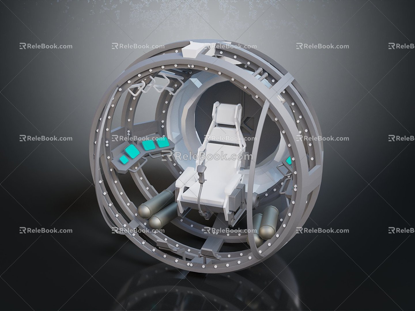 Sci-fi Cockpit Spaceship Cockpit Sci-fi Capsule Space Capsule Hibernation Cabin Freezing Cabin Rest Cabin 3d model