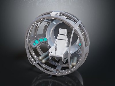 Sci-fi Cockpit Spaceship Cockpit Sci-fi Capsule Space Capsule Hibernation Cabin Freezing Cabin Rest Cabin 3d model