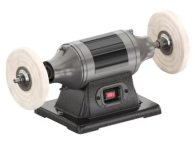 Industrial Bench Grinder With Dual Grinding Wheels Motor And Stable Base 3d model