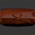 Orange Textured Leather Tote Bag With Top Handles And Spacious Design