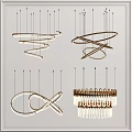Modern chandelier combination 3d model