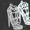 High Heels Women's Shoes Sandals Shoes 3d model