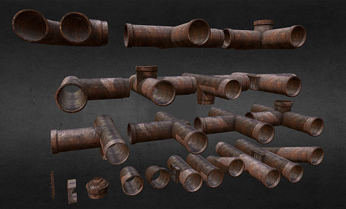 Modern Piping 3d model