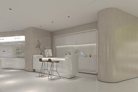 Showroom Front Desk 3d model