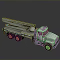 Heavy Duty White Utility Truck With Retractable Boom For Engineering Operations