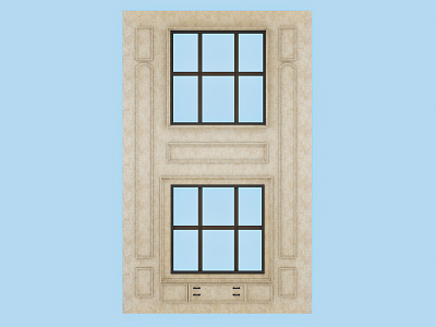 Jane European wall marble wall doors and windows 3d model