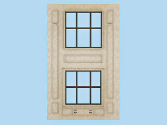 Jane European wall marble wall doors and windows 3d model