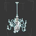 Classical Chandelier With Multiple Arms And Candle Shaped Lights Decorative Design