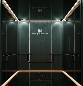 Modern elevator car 3d model