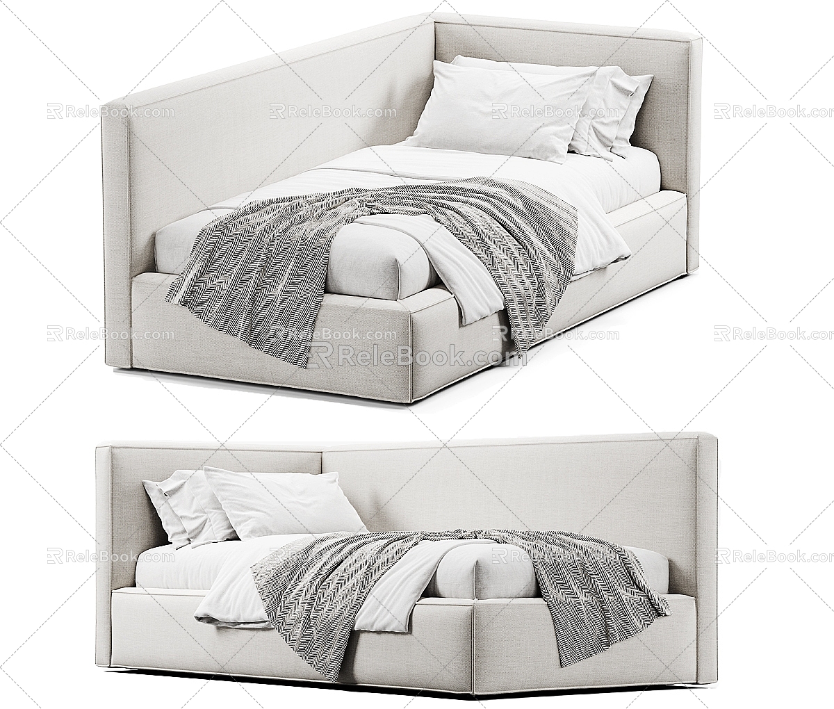 Modern Single Bed Sofa Bed Single Bed Multi-function Sofa 3d model