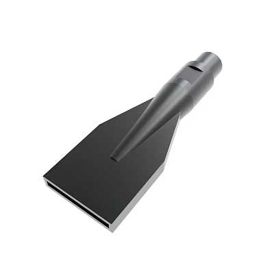 Black Metal Industrial Tool Component With Conical Tip And Flat Base Design 3d model