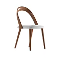 Modern Leisure Chair With Wooden Frame And White Comfortable Cushion Seat