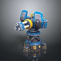 laser tower turret turntable sci-fi tower defense game tower defense sci-fi turret game turret game turret 3d model