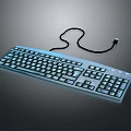 Wired Computer Keyboard With Standard Layout And USB Connection For Office Use 3d model