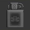Classic Metal Lighter With Engraved Pattern Design Portable Refillable Daily Use Accessory 3d model