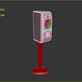 Modern Rose Gold Vertical Electronic Speaker With Metal Stand And Stable Base