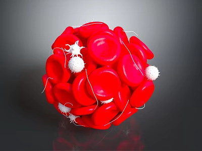 Innovative Medical Device Visualizing Red Blood Cells and White Blood Cells Connections 3d model